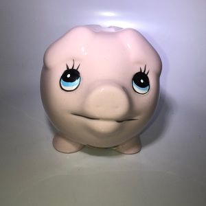 Pink Small Piggy Bank New w Gloss finish